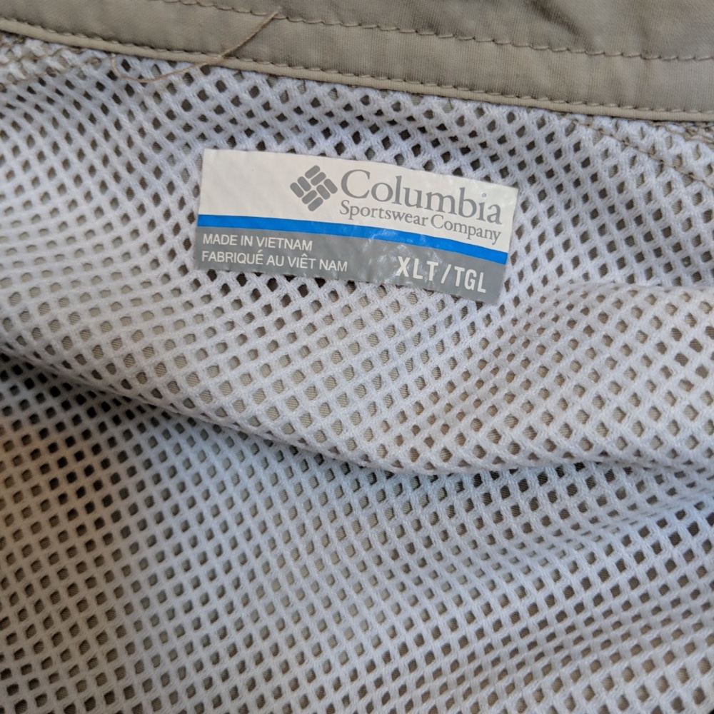 Columbia Shirt XLT Tan Brown Utility Tactical Vent - Picture 3 of 6